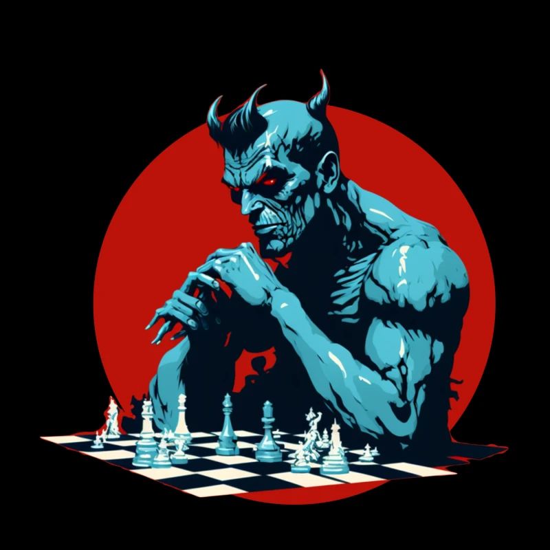 Démon jouant aux échecs