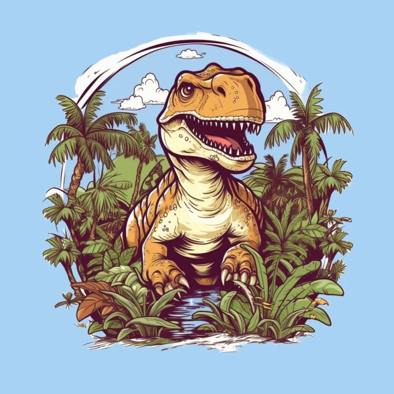 Dinosaurier im Dschungel