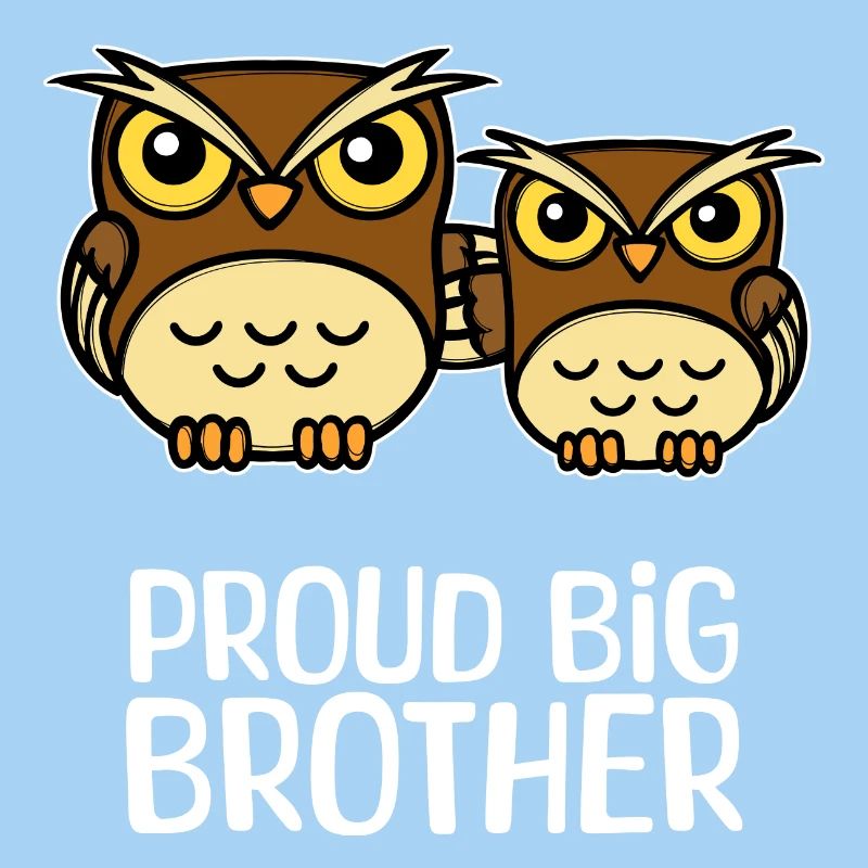 Fier Big Brother Owl Déclaration Frères et sœurs