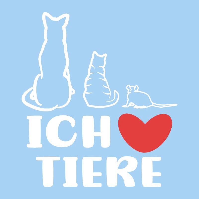 Ich Liebe Tiere Katze Statement Haustiere Hund