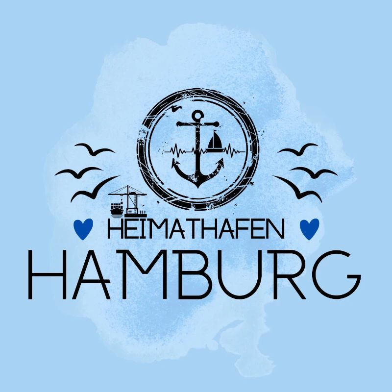 Hamburg Heimathafen- Ankermotiv