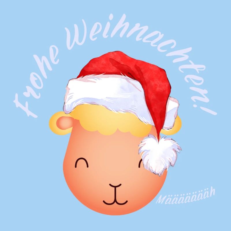 Frohe Weihnachten Weihnachtsschaf Lamm hell