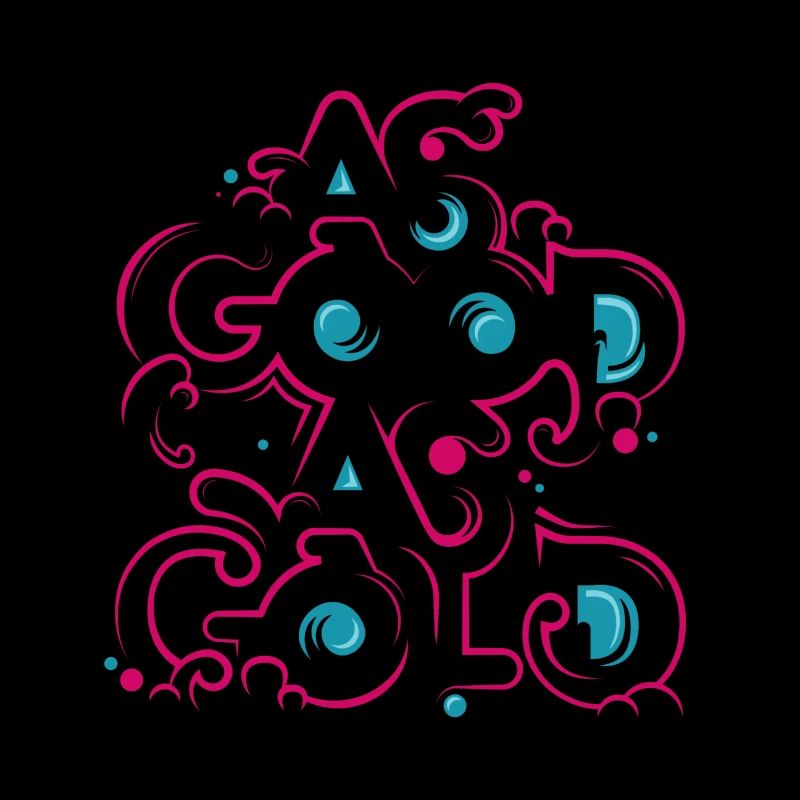 Neon Floral Ornament