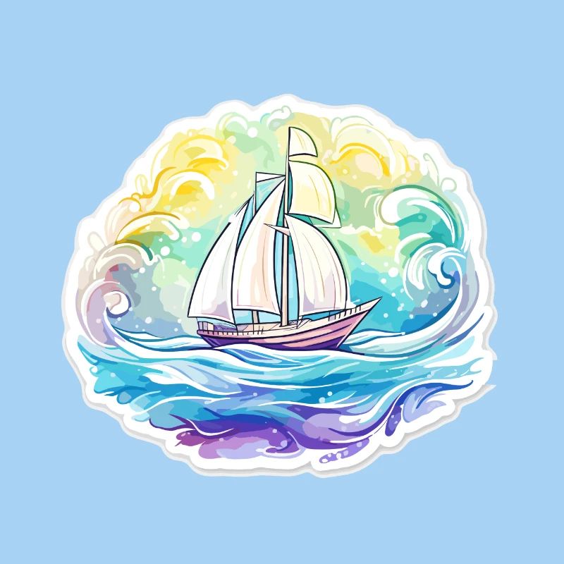 Segelboot - Illustration