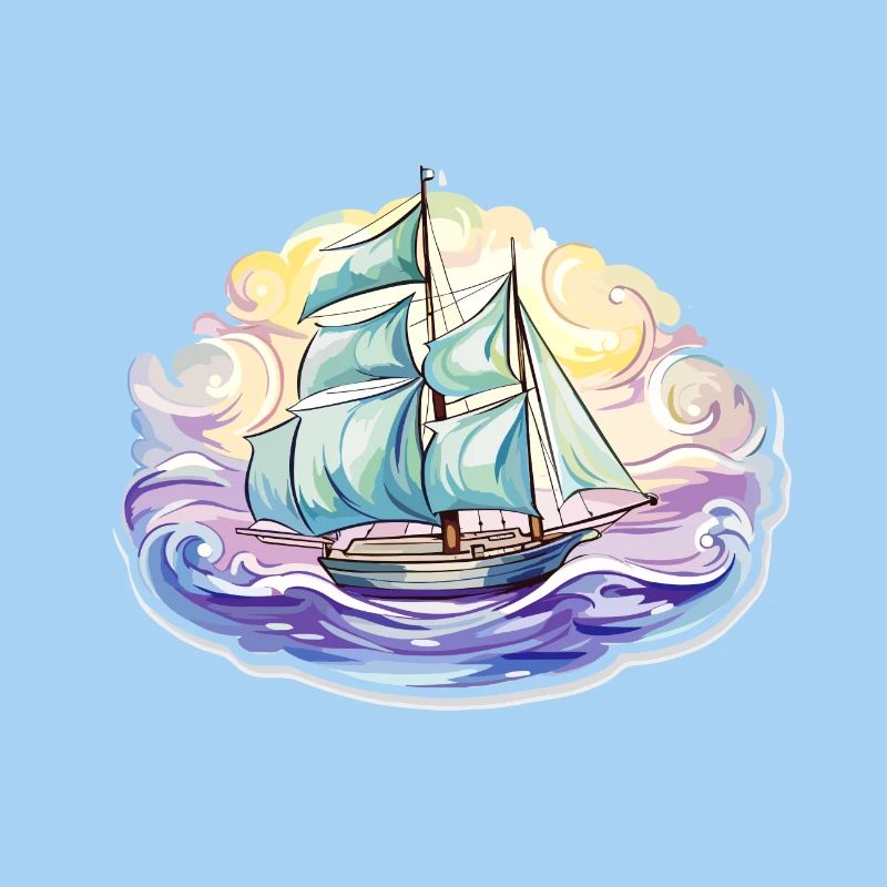 Segelboot - Illustration
