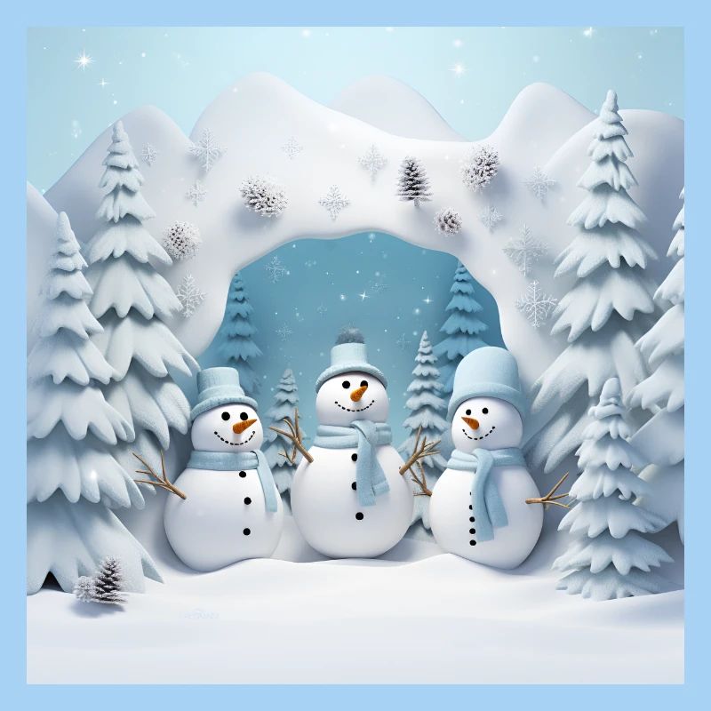 3 small snowmen