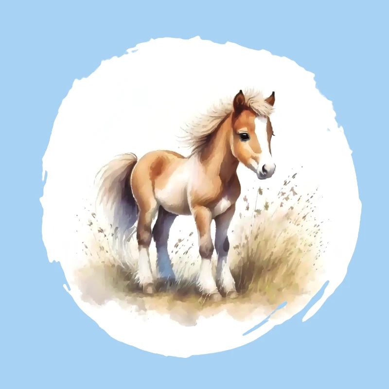 Fohlen Aquarell
