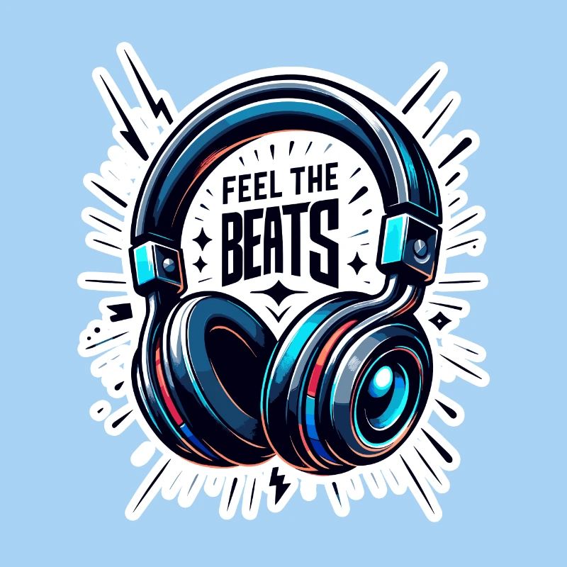Feel the Beats - Kopfhörer Illustration