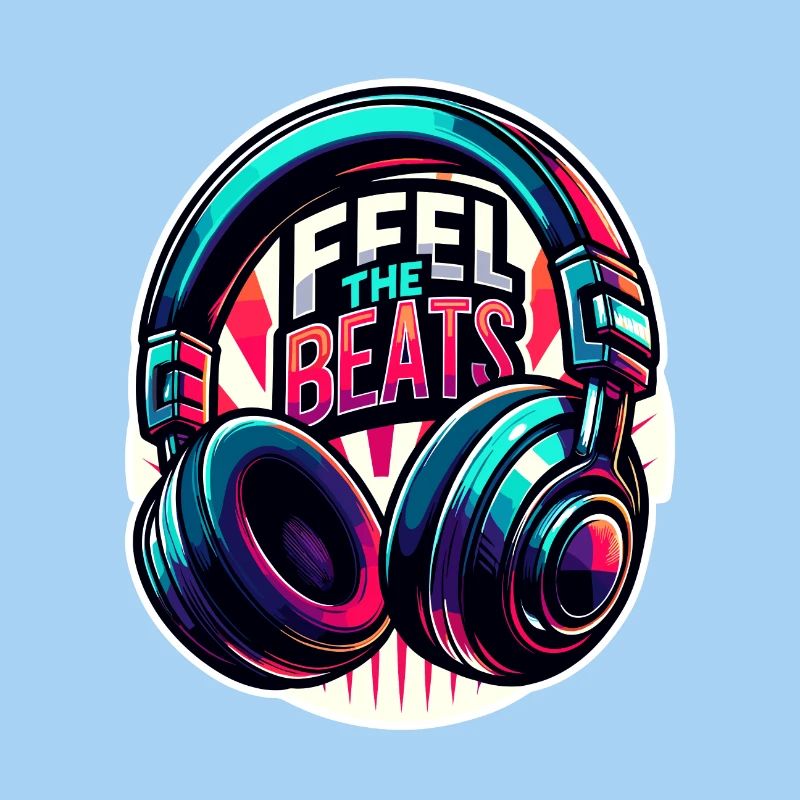 Feel the Beats - Kopfhörer Illustration