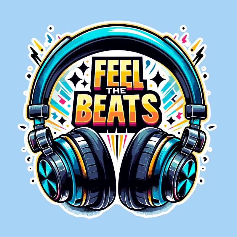 Feel the Beats - Kopfhörer Illustration