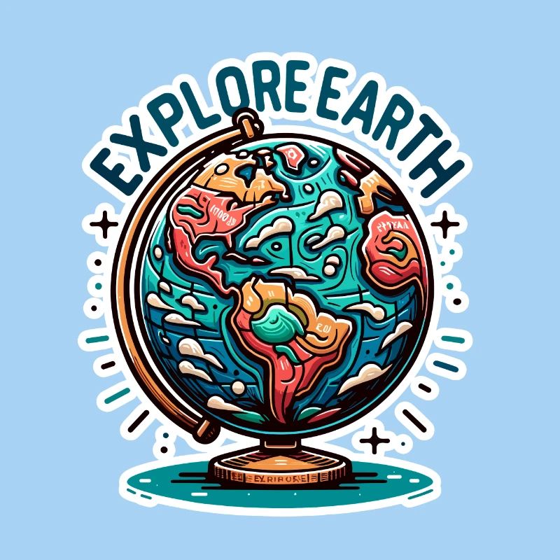 Explore Earth - Erde Illustration