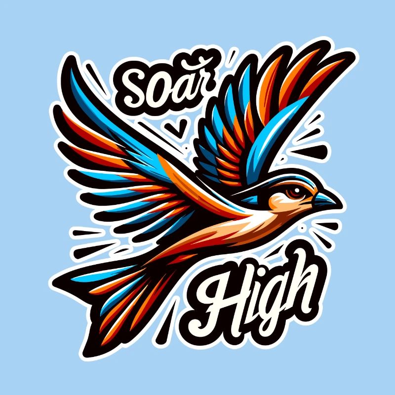 Soar High - Vogel Illustration