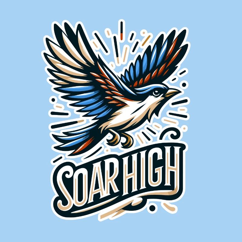 Soar High - bird illustration