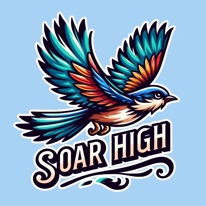 Soar High - Vogel Illustration