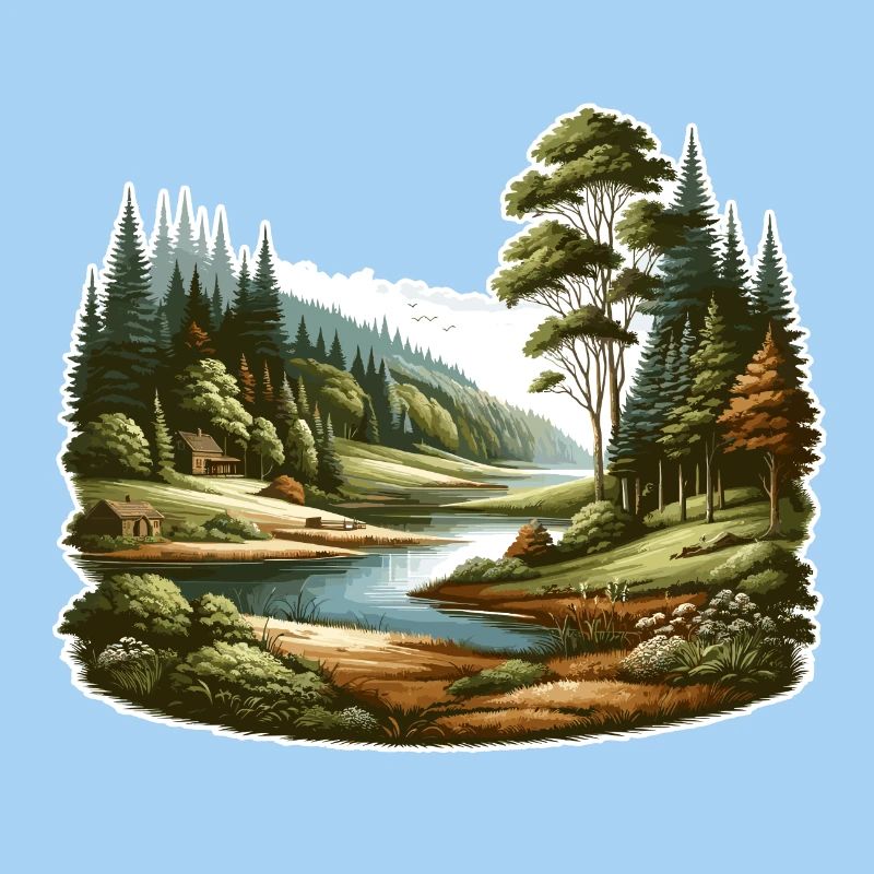 Landschaft - Illustration