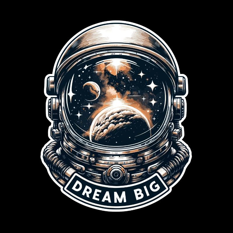 Dream Big - Astronaut Illustration