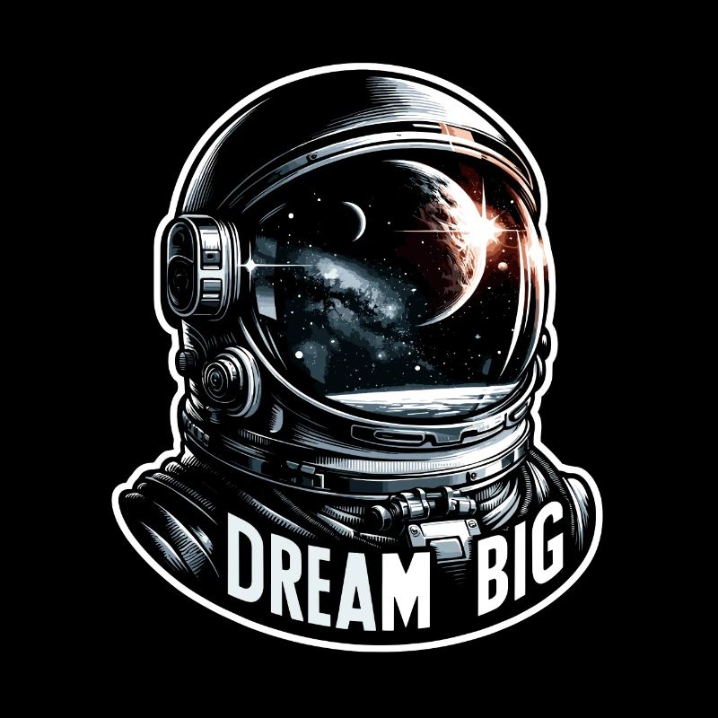 Dream Big - Astronaut Illustration