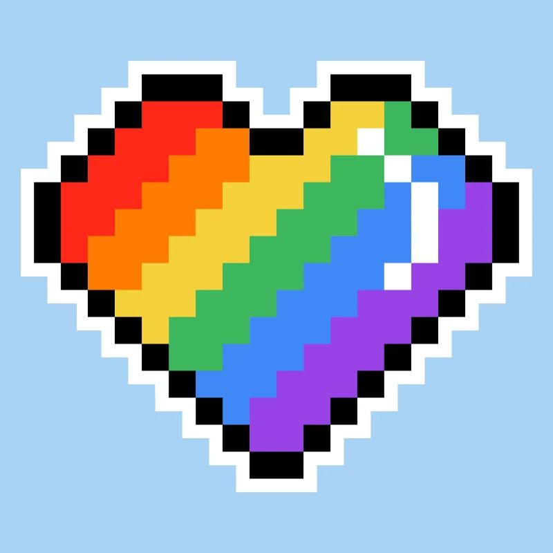 Pixel Regenbogenherz