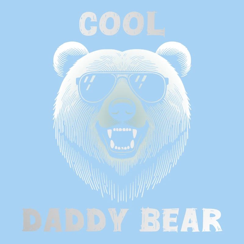 Cool daddy bear head with sunglasses