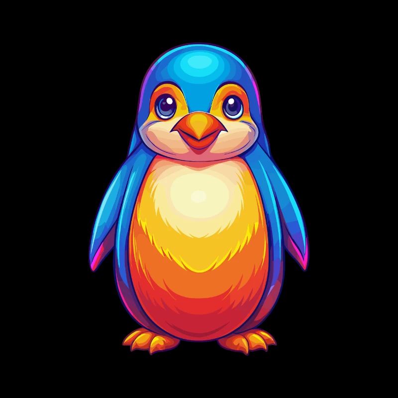 Pinguin Buntes Kawaii Cartoon Meerestier