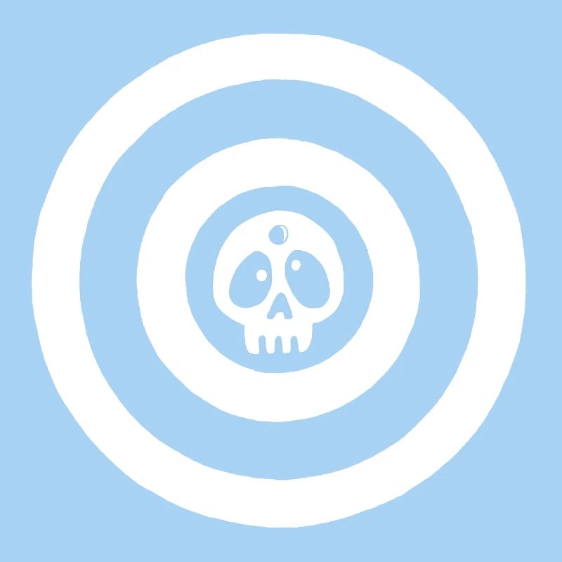 White target skull