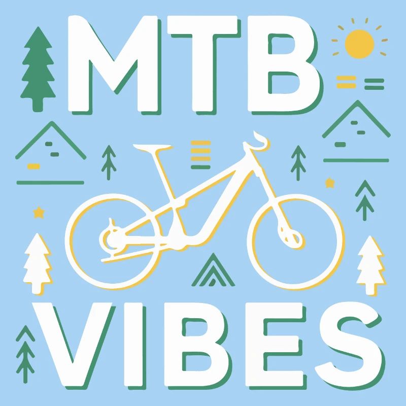 Illustration de vibrations de vélo de montagne