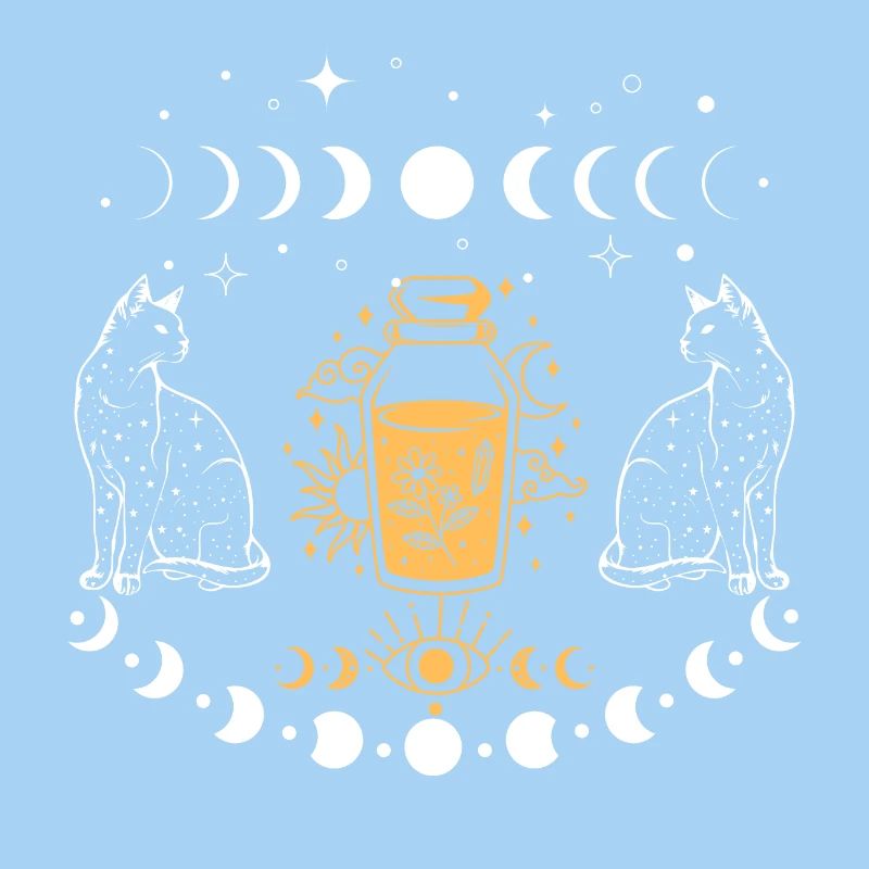 Moonlit Cat Alchemy Bottle