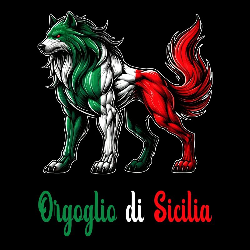 The pride of Sicily Italy flag