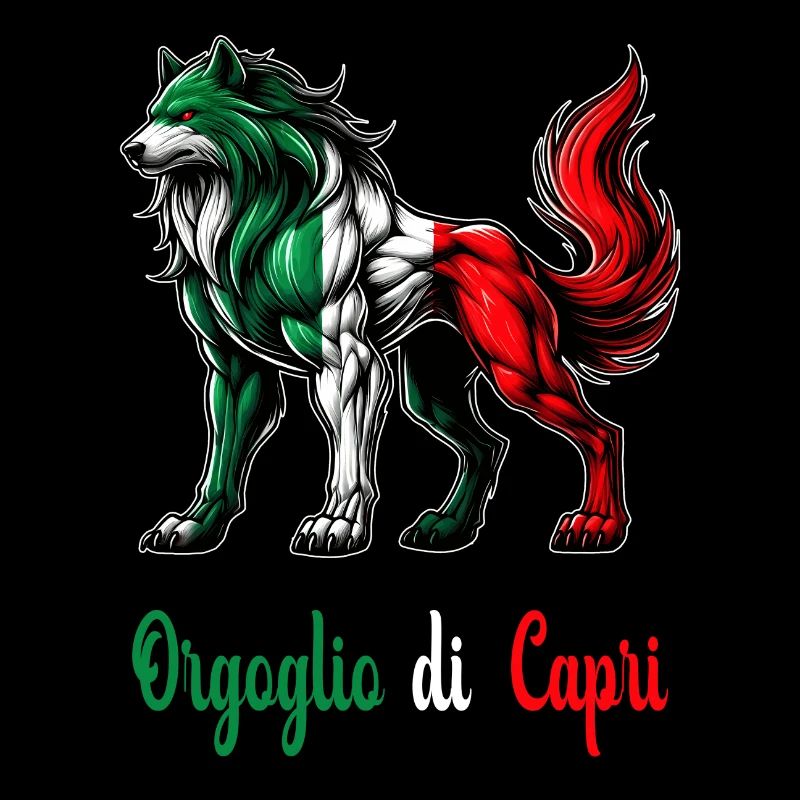 Der stolz von Capri Italien Flagge
