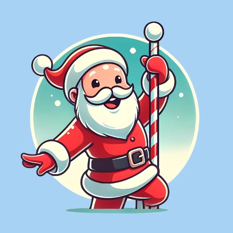 Joyeux Père Noël Pole Dance Graphique