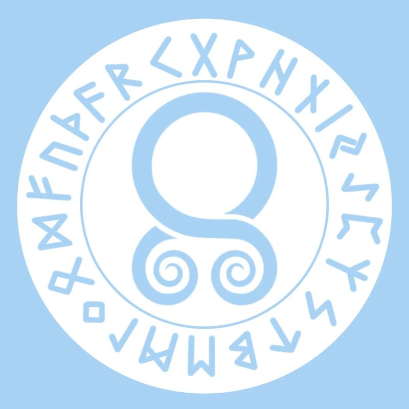 Trollkors white rune circle
