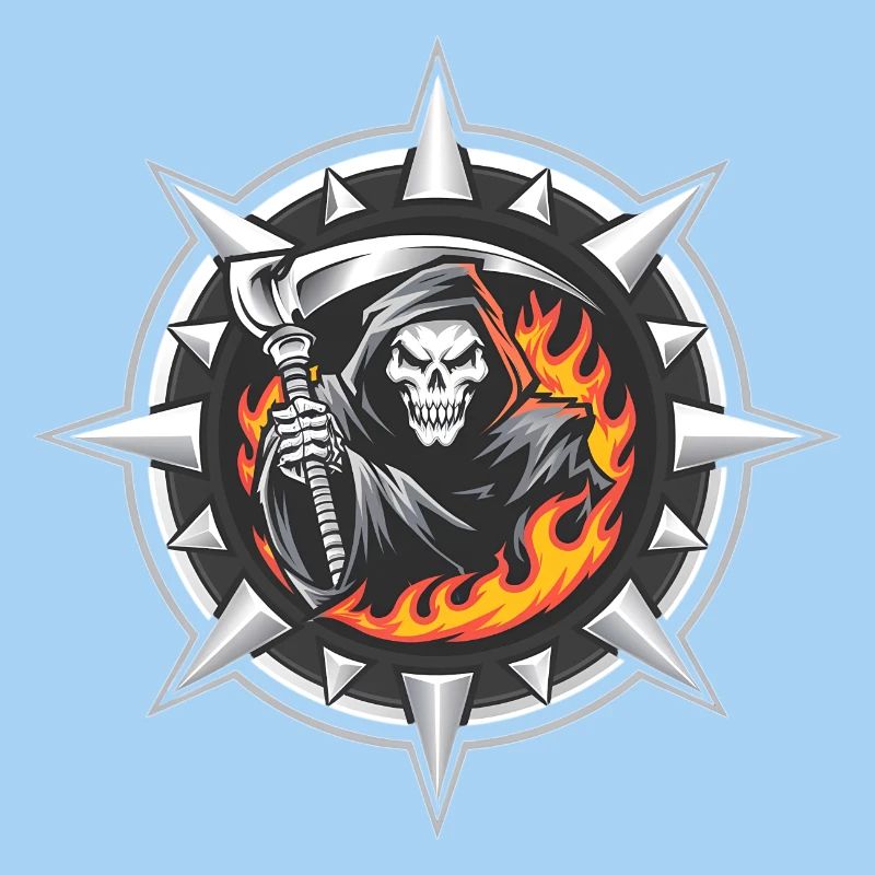 Flaming Reaper on Spiked Crest