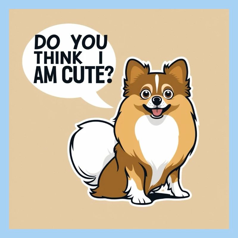 Drôle de chien de Poméranie - Pensez-vous que je suis mignon ?