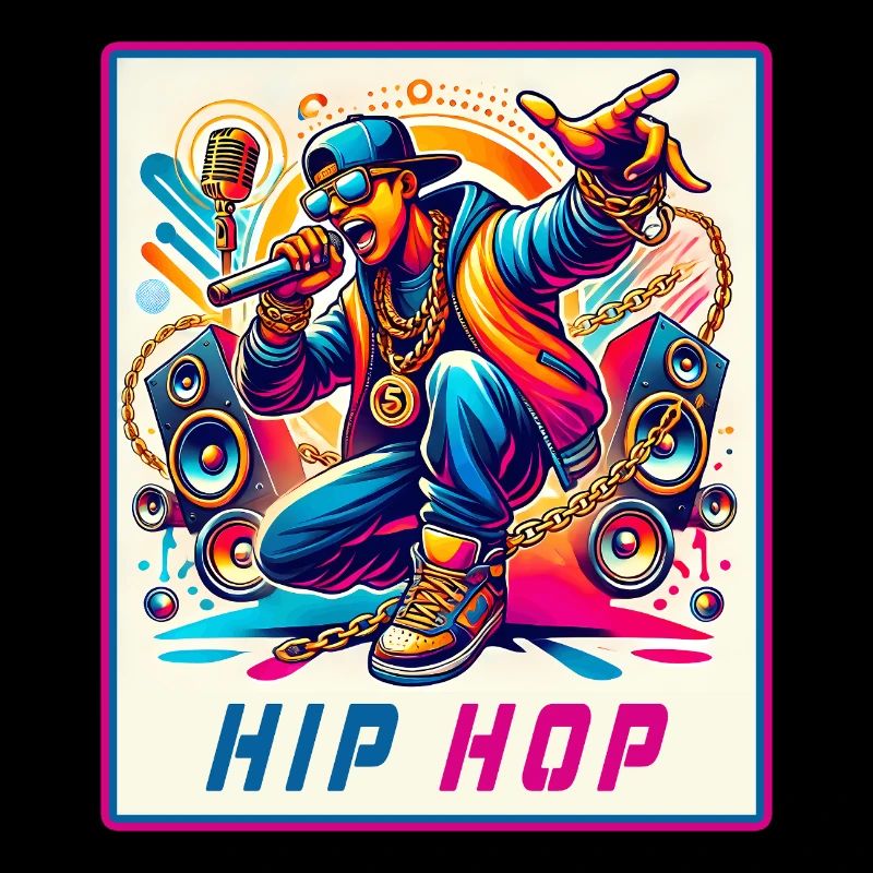 Hip-Hop Vibes – Rapper with Microphone
