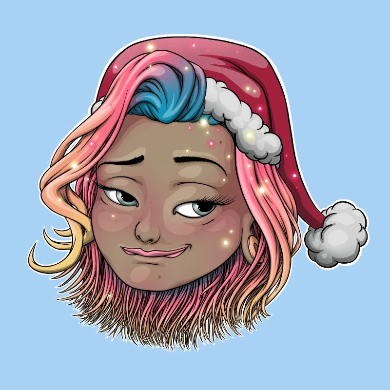 Skurrile Urlaubsmädchen Illustration
