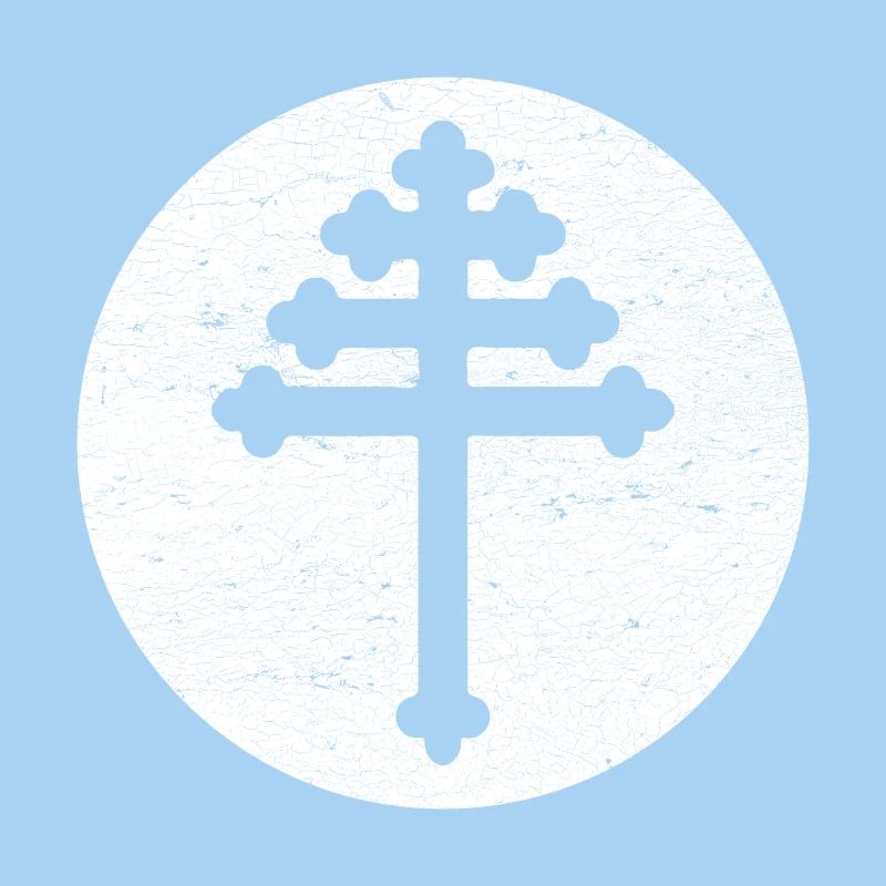 Croix maronite dans cercle blanc