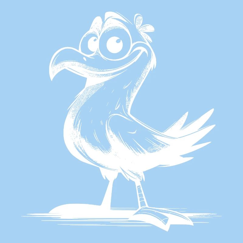 Comedy bird laugh guarantee with beak
