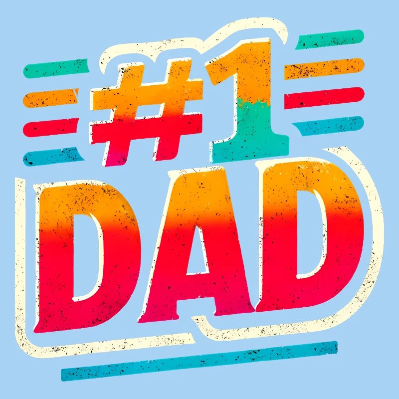 Graphique arc-en-ciel de papa numéro un, pères