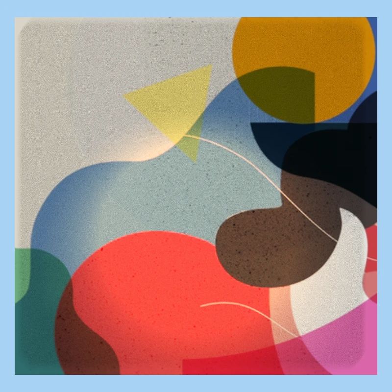 Abstract Color Shapes Composition