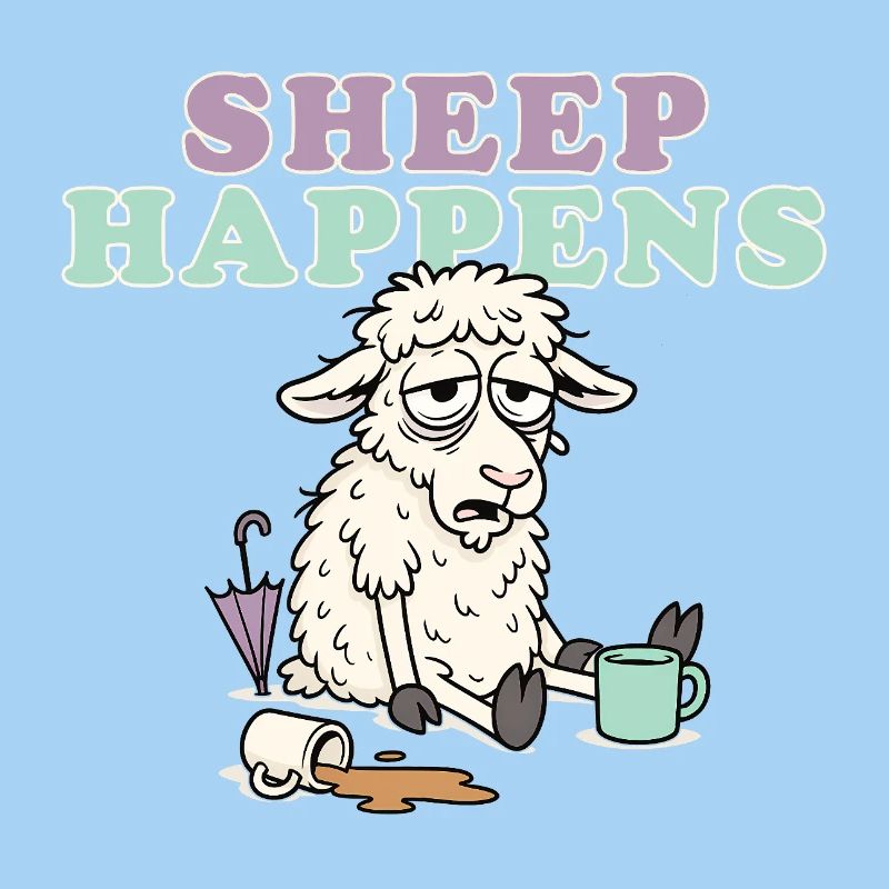 Sheep Happens Pastel Laugh