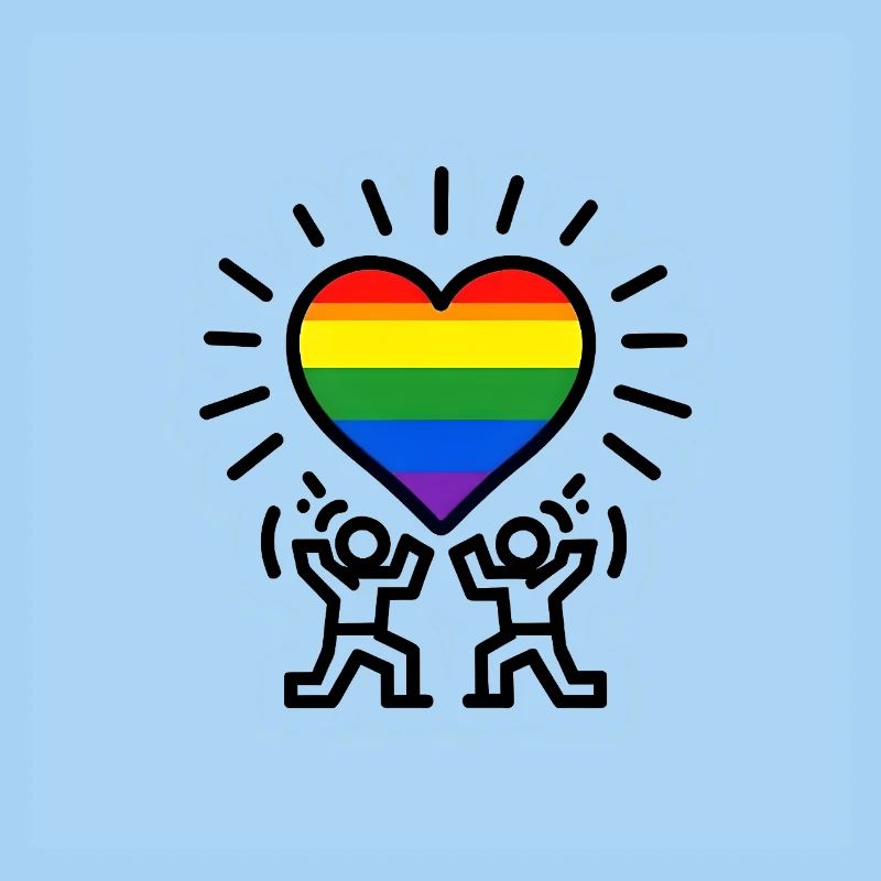 Herz-Regenbogen-Feier