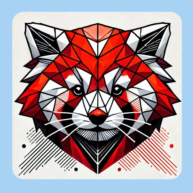 Geometrischer Roter Panda Polygon