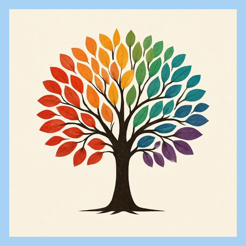 Illustration de l’arbre arc-en-ciel