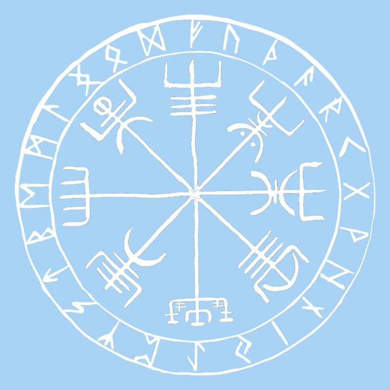 Vegvísir Runen Kompass Wikinger Symbol Design