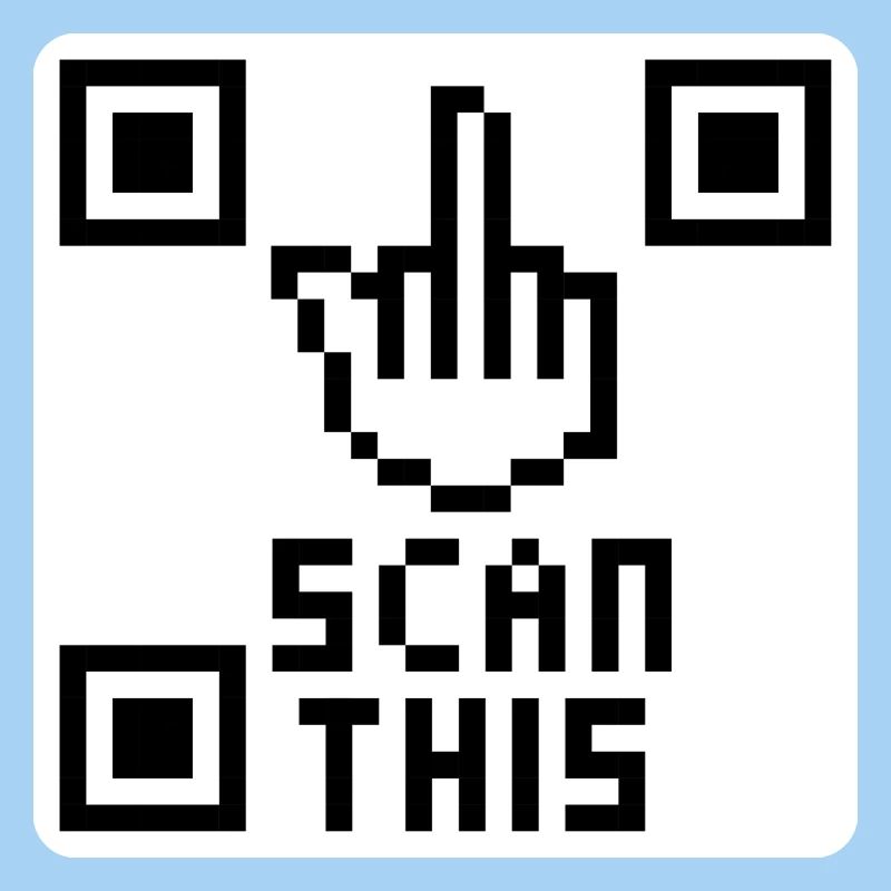 QRcode middle finger