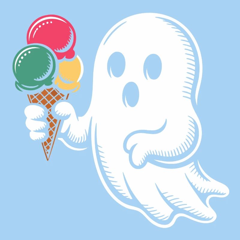 Fantôme avec popart de crème glacée