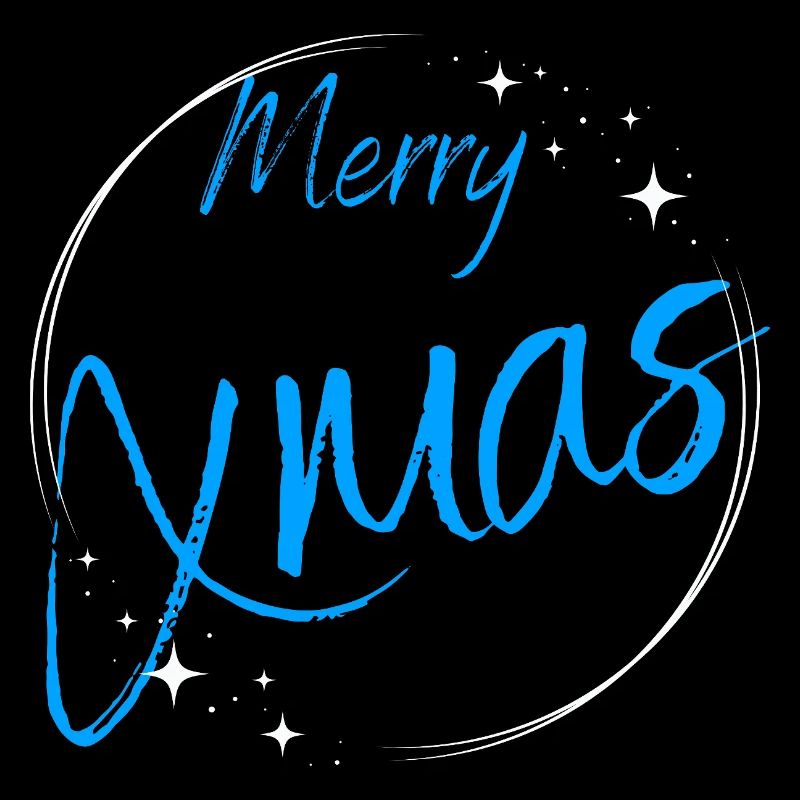 Merry Xmas Script Circle
