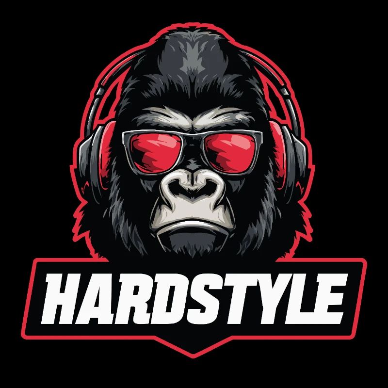 Hardstyle Gorilla – Musik Design mit Kopfhörern