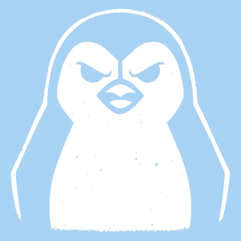 pinguin stencil grunge minimalistisch-vector Linux