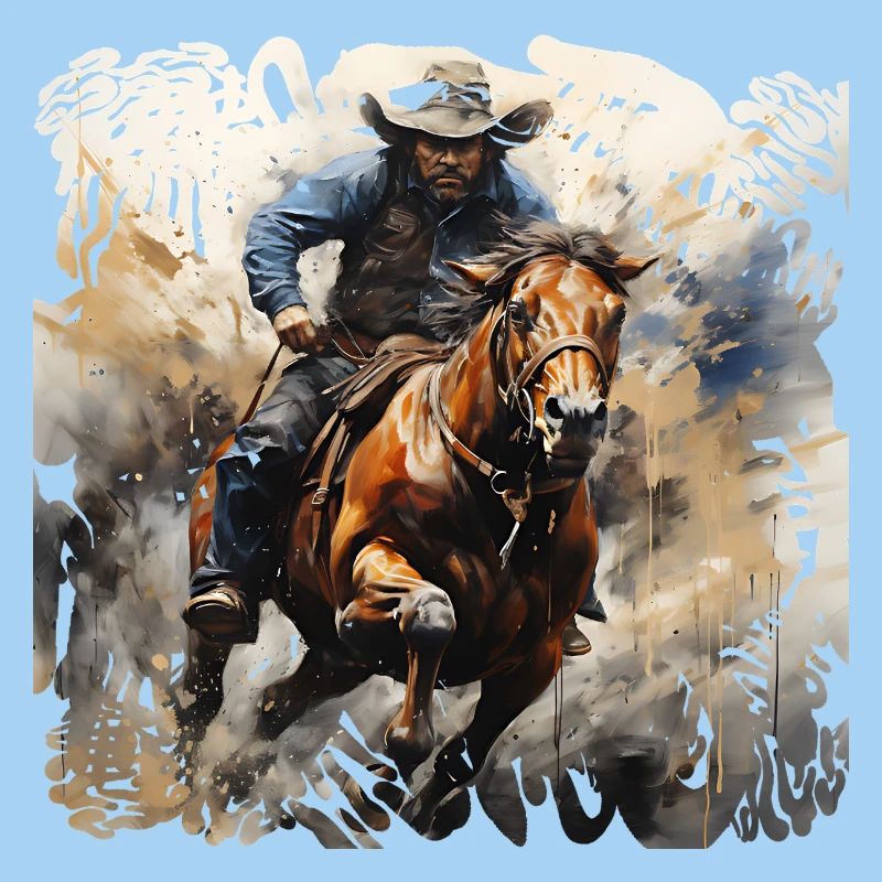 Wildwest Reiter Dynamik-Malstil